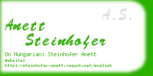 anett steinhofer business card
